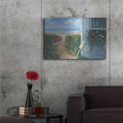 Luxe Metal Art 'Beach Cottage I' by Pam Britton, Metal Wall Art,36x24