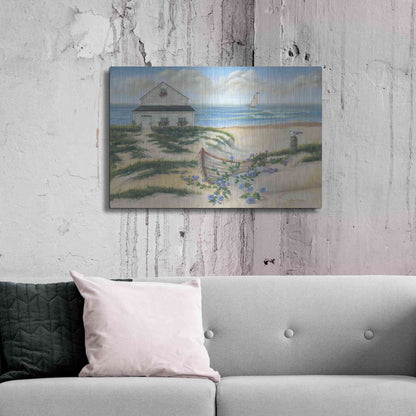 Luxe Metal Art 'Beach Cottage II' by Pam Britton, Metal Wall Art,36x24