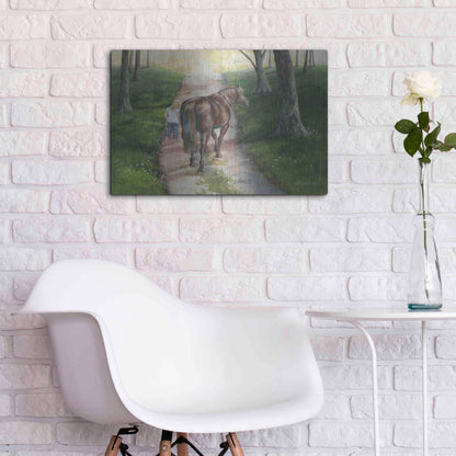 Luxe Metal Art 'Early Morning Stroll' by Pam Britton, Metal Wall Art,24x16