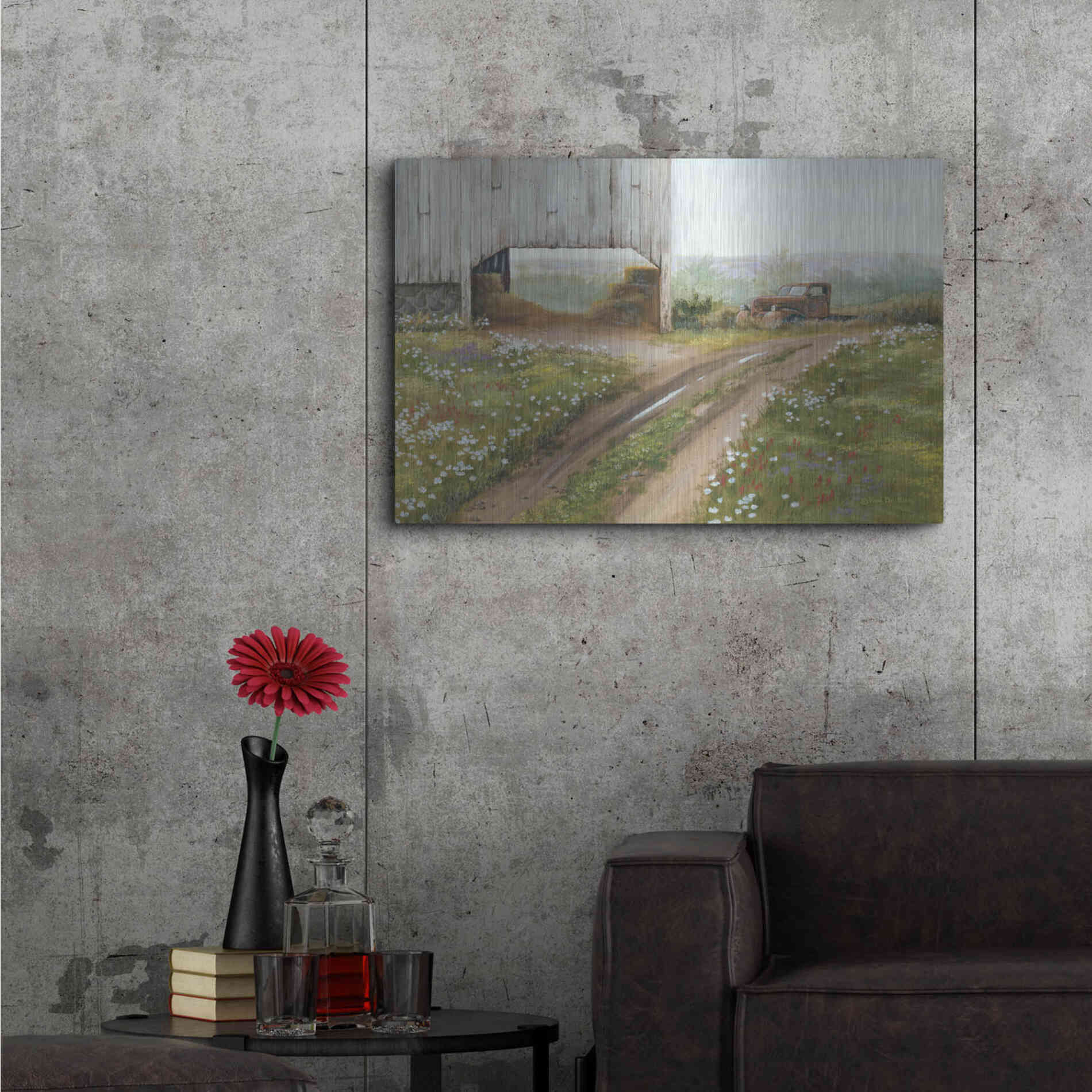 Luxe Metal Art 'The Old Flatbed' by Pam Britton, Metal Wall Art,36x24