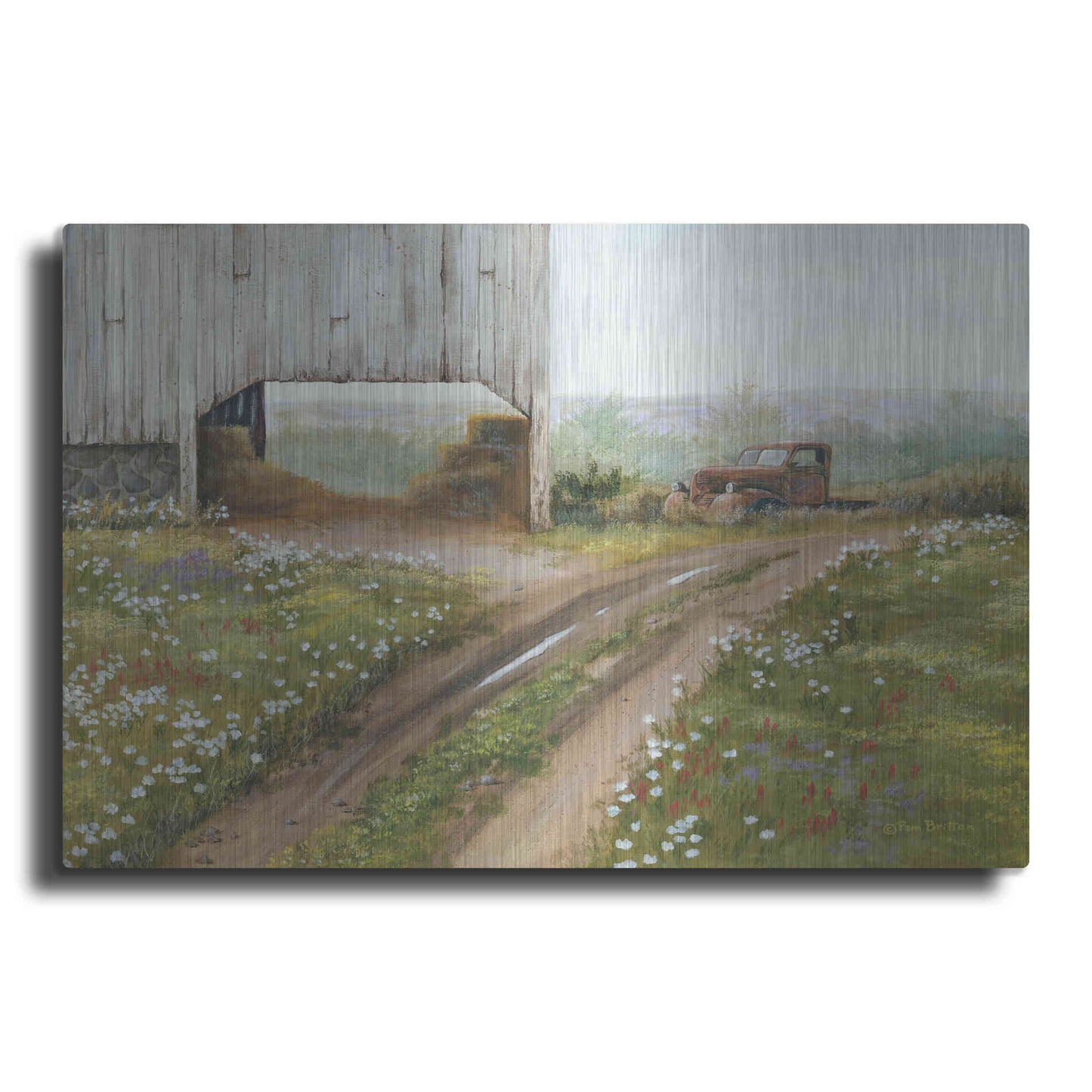 Luxe Metal Art 'The Old Flatbed' by Pam Britton, Metal Wall Art