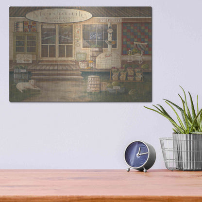 Luxe Metal Art 'General Store II' by Pam Britton, Metal Wall Art,16x12