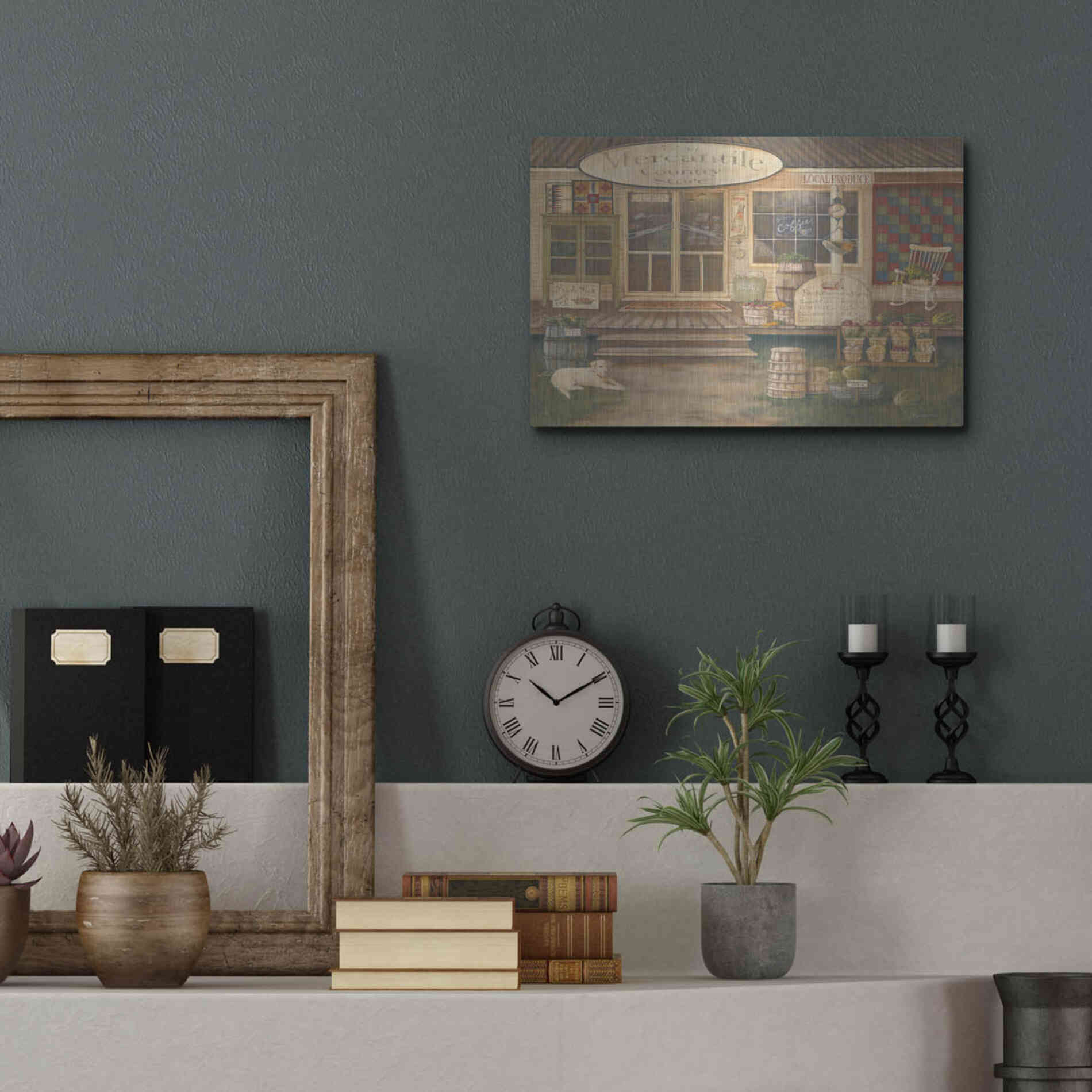 Luxe Metal Art 'General Store II' by Pam Britton, Metal Wall Art,16x12