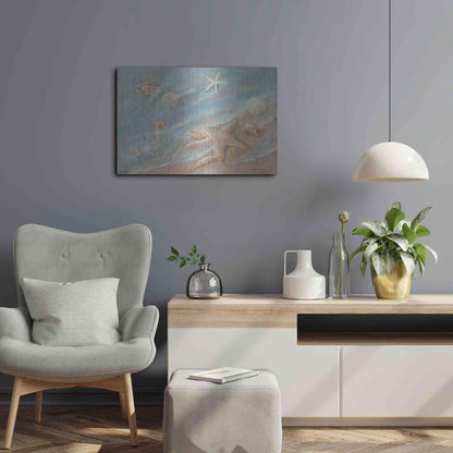 Luxe Metal Art 'Seashore Star I' by Pam Britton, Metal Wall Art,24x16