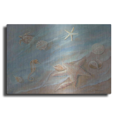 Luxe Metal Art 'Seashore Star I' by Pam Britton, Metal Wall Art