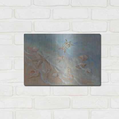 Luxe Metal Art 'Seashore Star II' by Pam Britton, Metal Wall Art,16x12