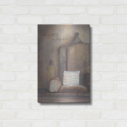 Luxe Metal Art 'Give Us This Day Our Daily Bread' by Pam Britton, Metal Wall Art,16x24