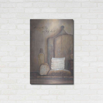 Luxe Metal Art 'Give Us This Day Our Daily Bread' by Pam Britton, Metal Wall Art,24x36