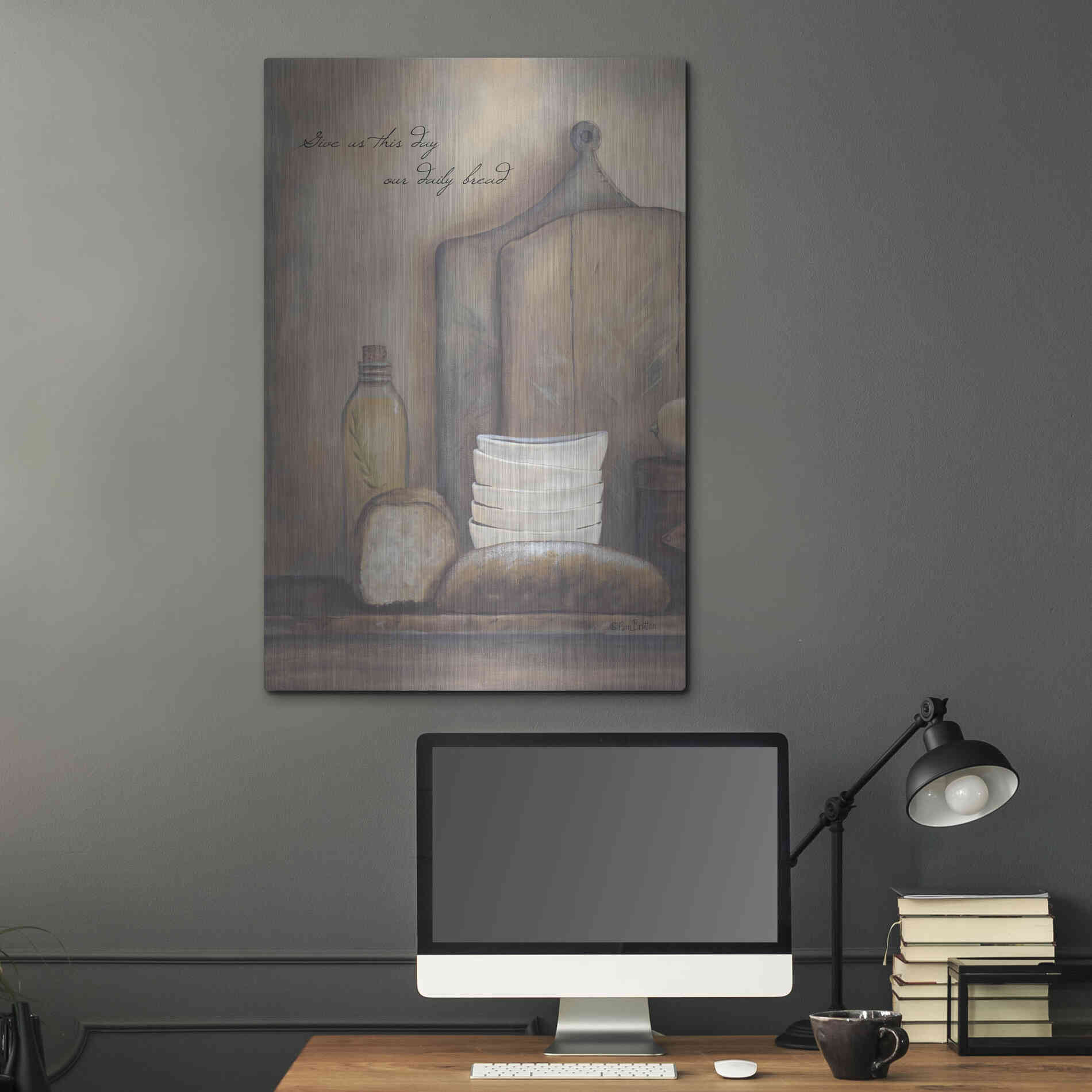 Luxe Metal Art 'Give Us This Day Our Daily Bread' by Pam Britton, Metal Wall Art,24x36