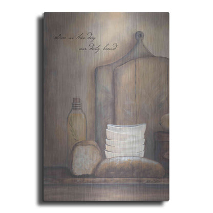 Luxe Metal Art 'Give Us This Day Our Daily Bread' by Pam Britton, Metal Wall Art