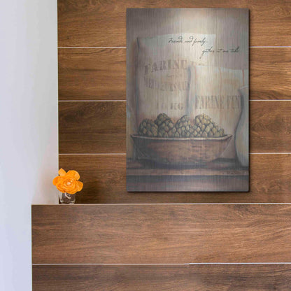 Luxe Metal Art 'Friends and Family.. Gather at Our Table' by Pam Britton, Metal Wall Art,12x16