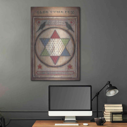 Luxe Metal Art 'Olde Tyme Chinese Checkers' by Pam Britton, Metal Wall Art,24x36