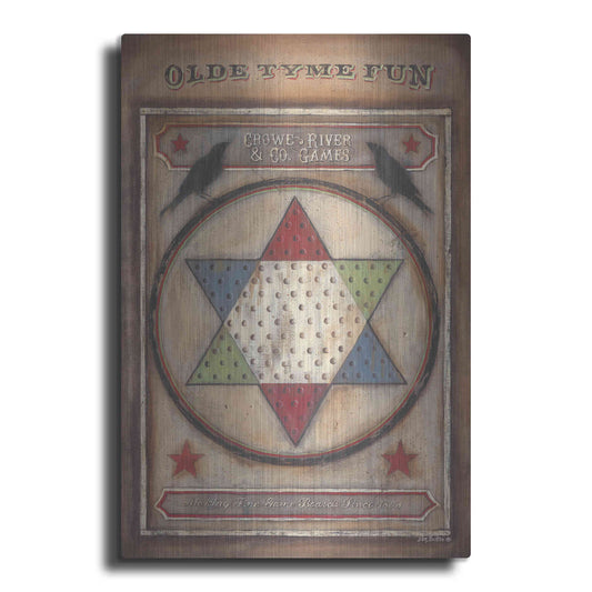 Luxe Metal Art 'Olde Tyme Chinese Checkers' by Pam Britton, Metal Wall Art
