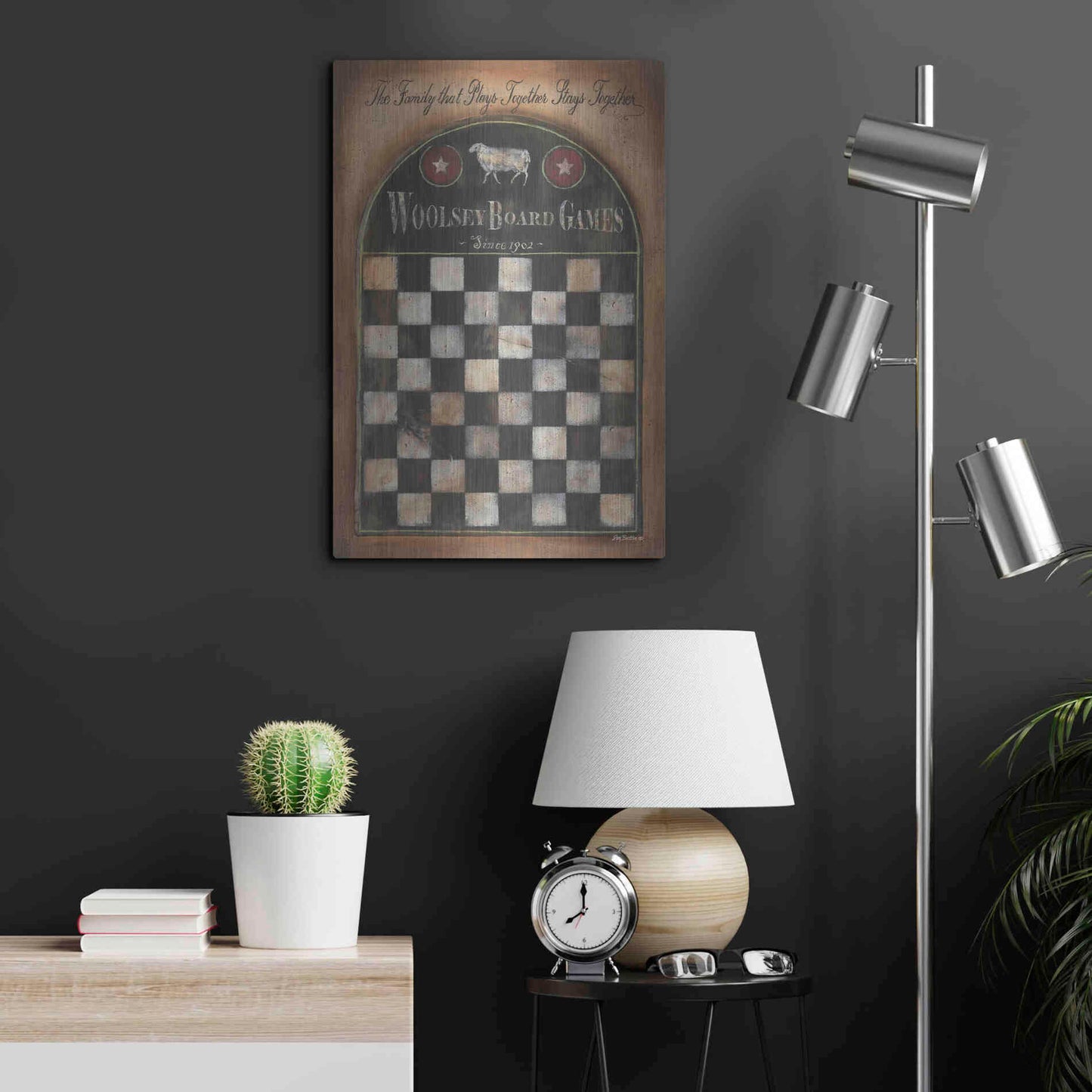 Luxe Metal Art 'Woolsey Board Games' by Pam Britton, Metal Wall Art,16x24