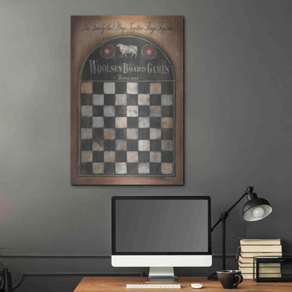 Luxe Metal Art 'Woolsey Board Games' by Pam Britton, Metal Wall Art,24x36