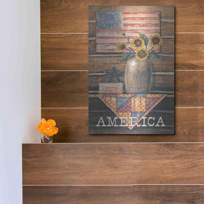Luxe Metal Art 'Rustic America' by Pam Britton, Metal Wall Art,12x16