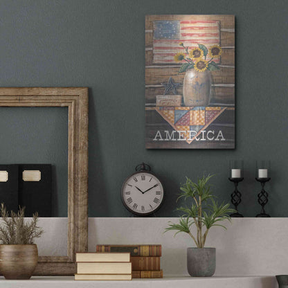 Luxe Metal Art 'Rustic America' by Pam Britton, Metal Wall Art,12x16