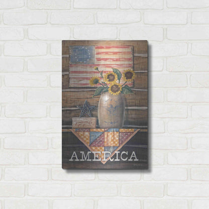 Luxe Metal Art 'Rustic America' by Pam Britton, Metal Wall Art,16x24