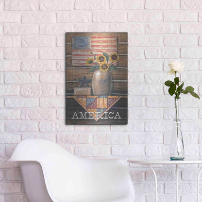 Luxe Metal Art 'Rustic America' by Pam Britton, Metal Wall Art,16x24