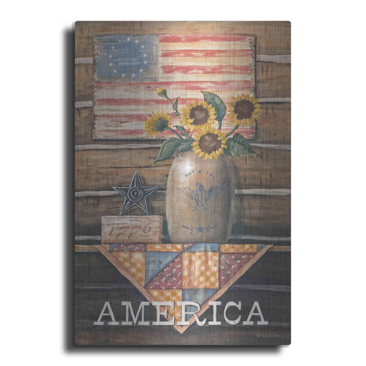 Luxe Metal Art 'Rustic America' by Pam Britton, Metal Wall Art