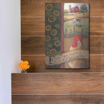 Luxe Metal Art 'Each New Day' by Pam Britton, Metal Wall Art,12x16