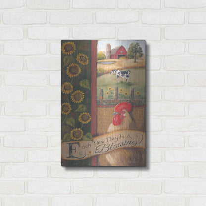 Luxe Metal Art 'Each New Day' by Pam Britton, Metal Wall Art,16x24