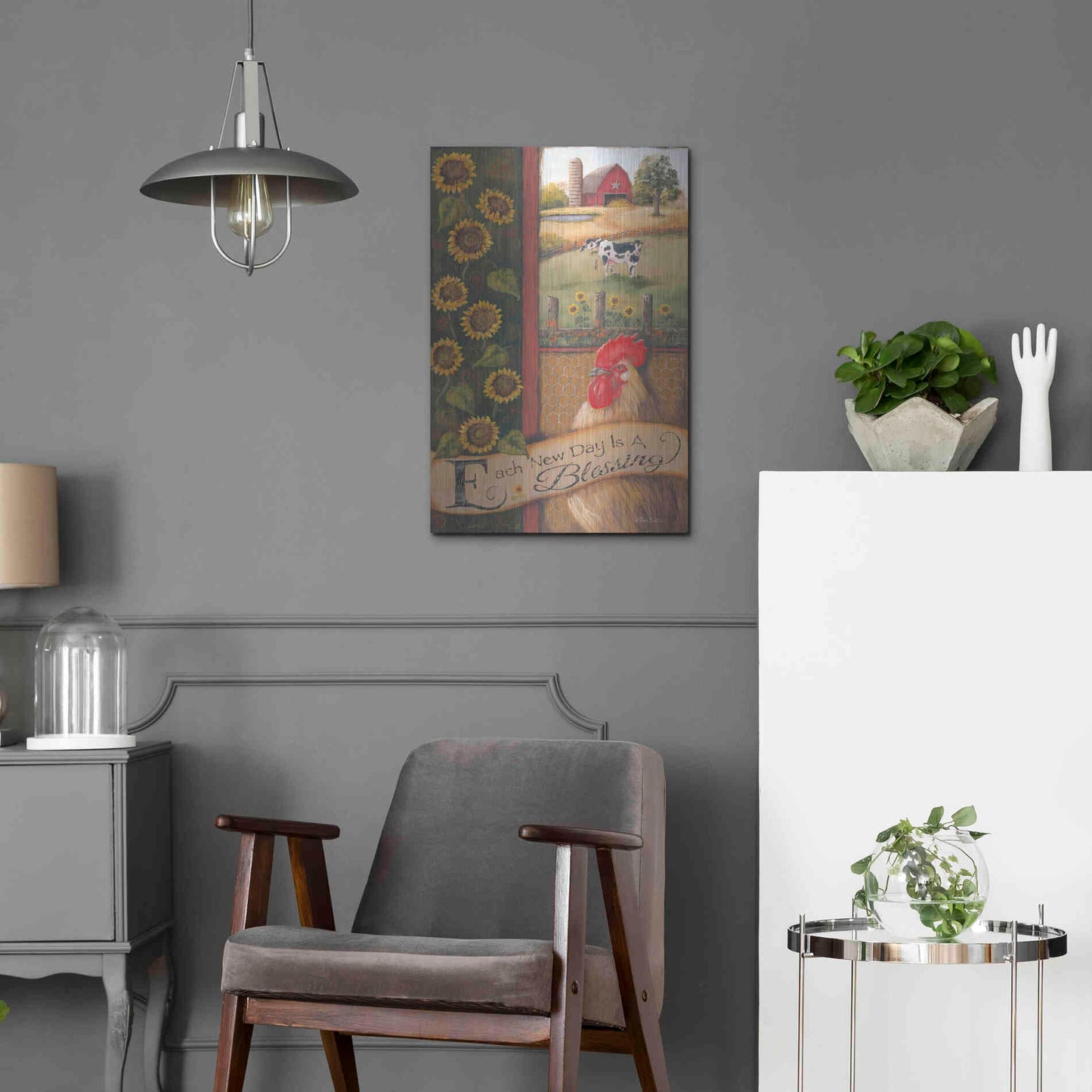 Luxe Metal Art 'Each New Day' by Pam Britton, Metal Wall Art,16x24