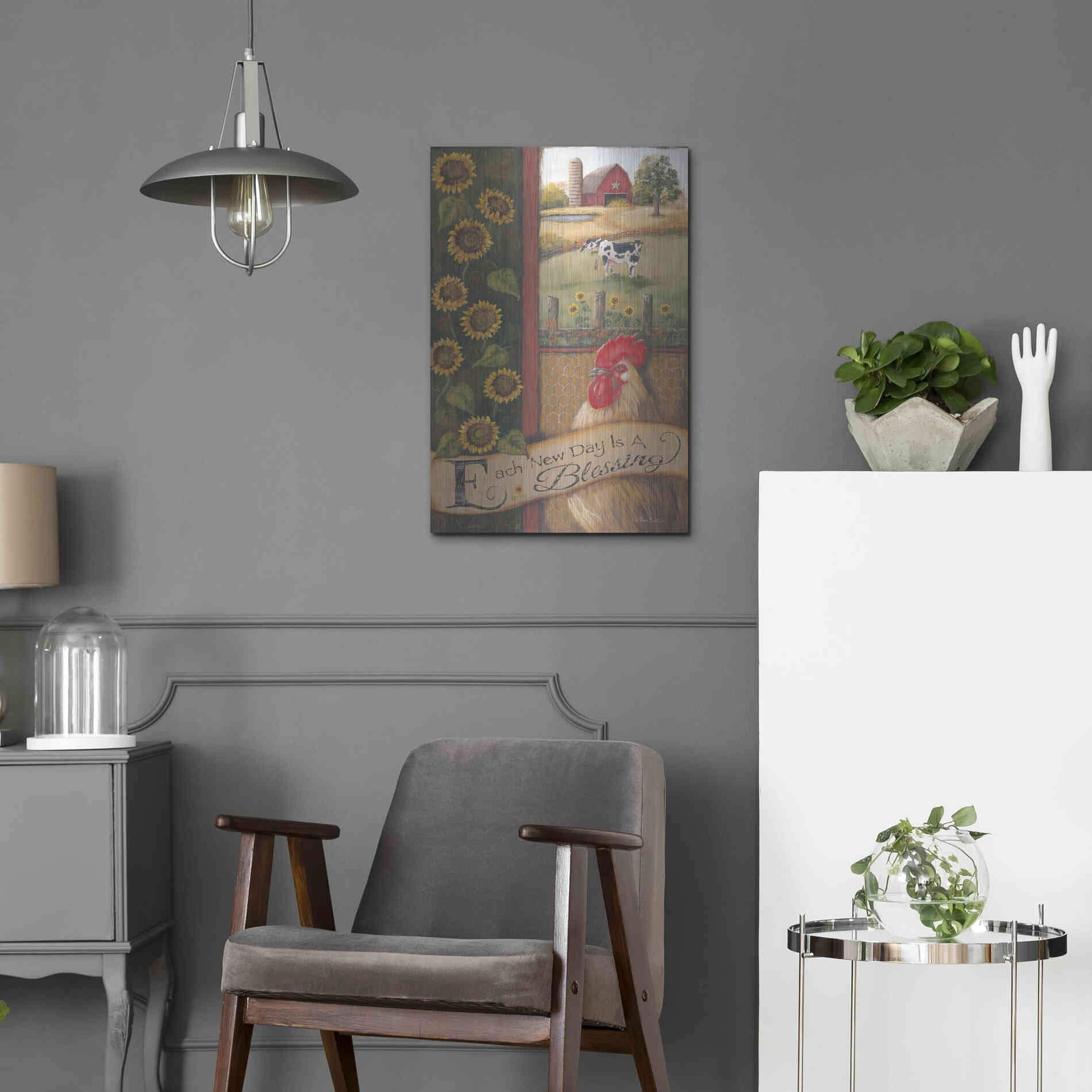 Luxe Metal Art 'Each New Day' by Pam Britton, Metal Wall Art,16x24