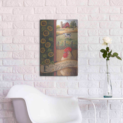 Luxe Metal Art 'Each New Day' by Pam Britton, Metal Wall Art,16x24