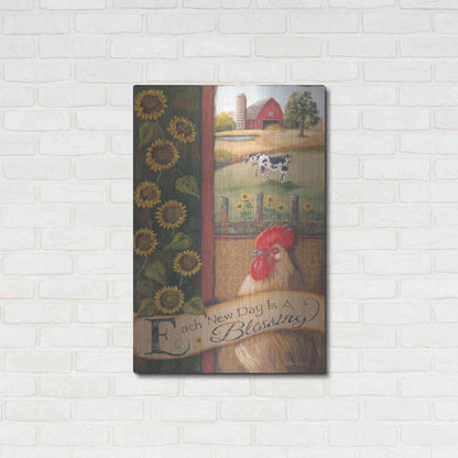 Luxe Metal Art 'Each New Day' by Pam Britton, Metal Wall Art,24x36