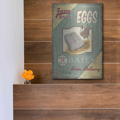 Luxe Metal Art 'Farm Raised Eggs' by Pam Britton, Metal Wall Art,12x16