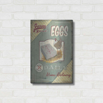 Luxe Metal Art 'Farm Raised Eggs' by Pam Britton, Metal Wall Art,16x24