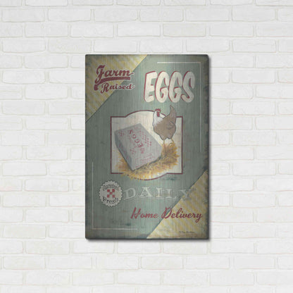 Luxe Metal Art 'Farm Raised Eggs' by Pam Britton, Metal Wall Art,24x36