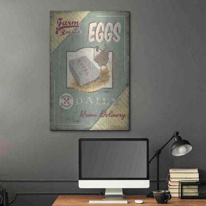 Luxe Metal Art 'Farm Raised Eggs' by Pam Britton, Metal Wall Art,24x36