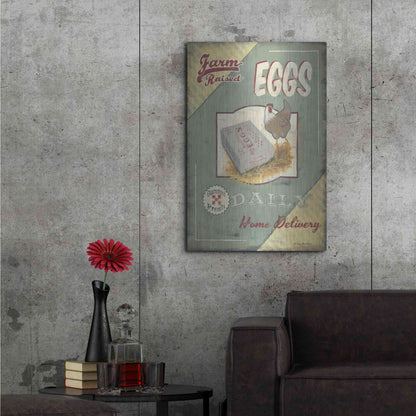 Luxe Metal Art 'Farm Raised Eggs' by Pam Britton, Metal Wall Art,24x36