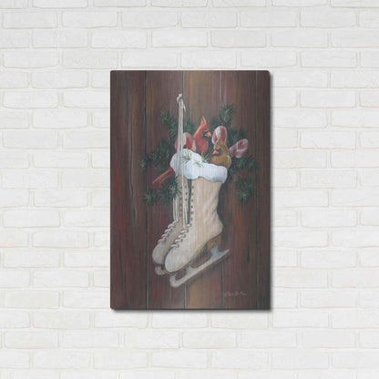 Luxe Metal Art 'Cardinals & Skates' by Pam Britton, Metal Wall Art,24x36