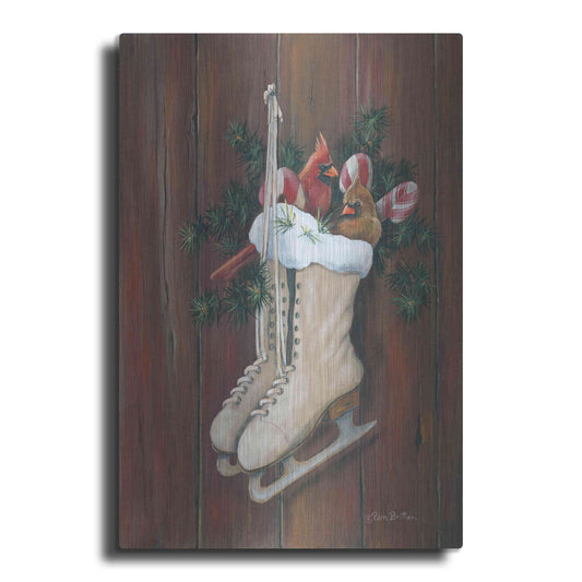 Luxe Metal Art 'Cardinals & Skates' by Pam Britton, Metal Wall Art