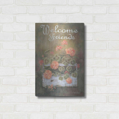 Luxe Metal Art 'Spring Geraniums' by Pam Britton, Metal Wall Art,16x24