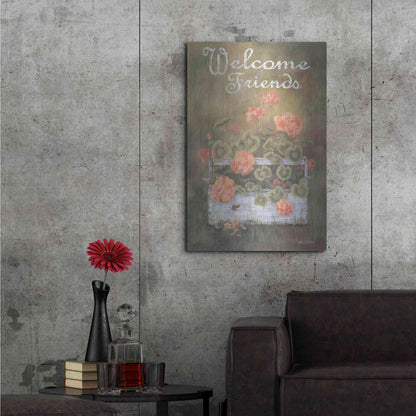 Luxe Metal Art 'Spring Geraniums' by Pam Britton, Metal Wall Art,24x36