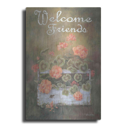 Luxe Metal Art 'Spring Geraniums' by Pam Britton, Metal Wall Art