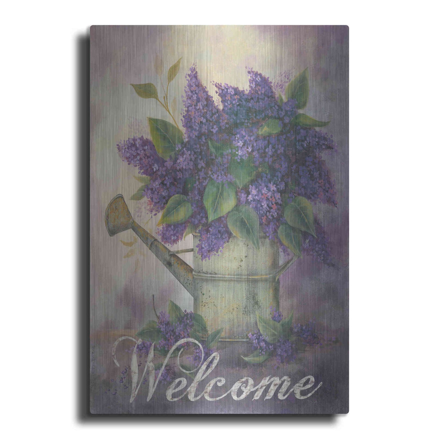 Luxe Metal Art 'Spring Lilacs' by Pam Britton, Metal Wall Art