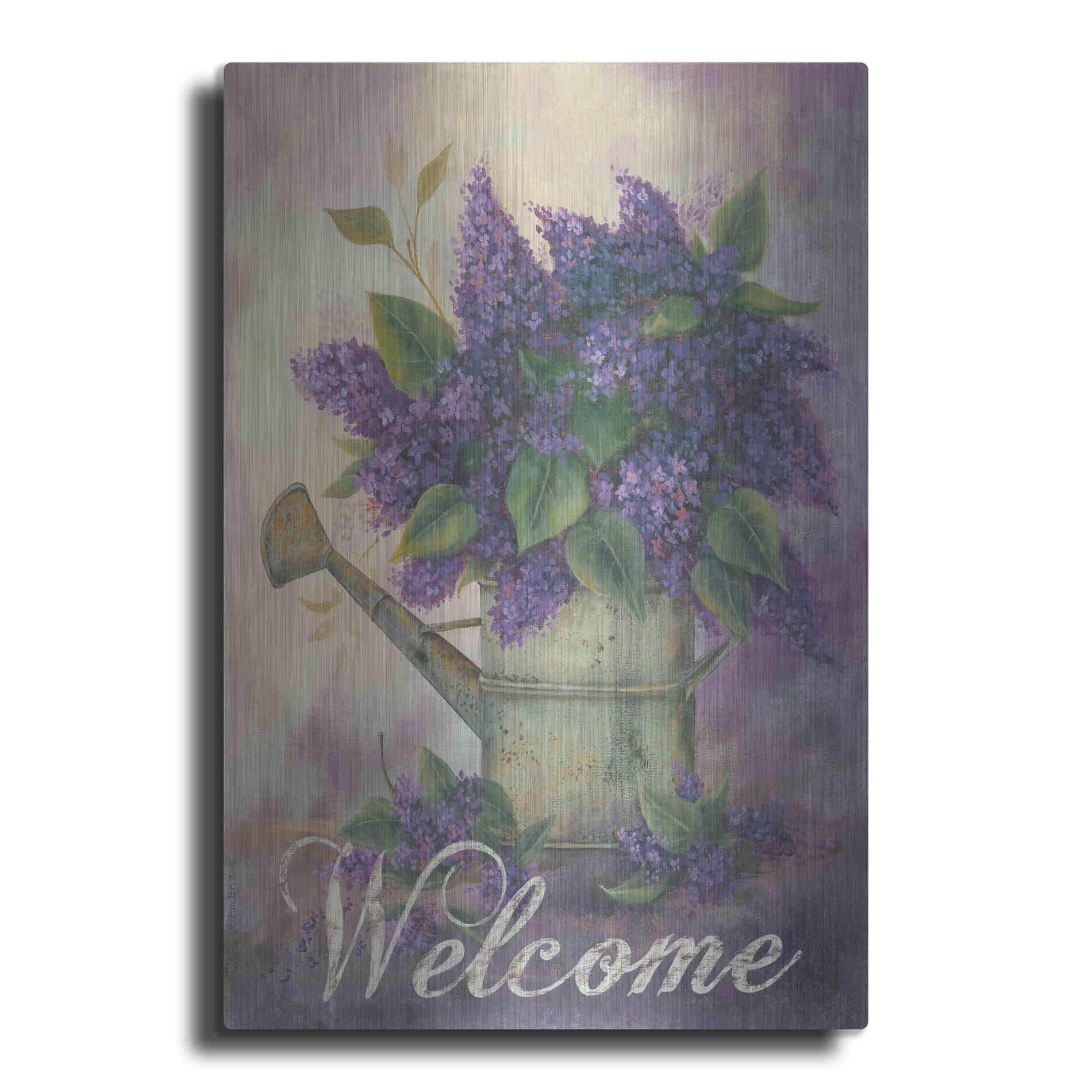 Luxe Metal Art 'Spring Lilacs' by Pam Britton, Metal Wall Art