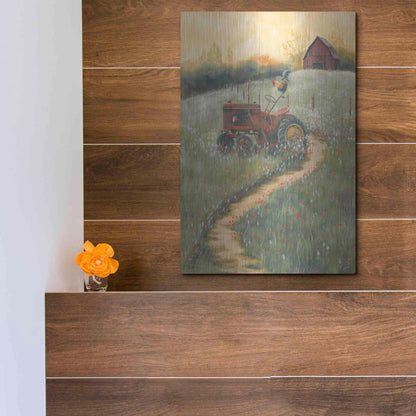 Luxe Metal Art 'The Old Tractor' by Pam Britton, Metal Wall Art,12x16