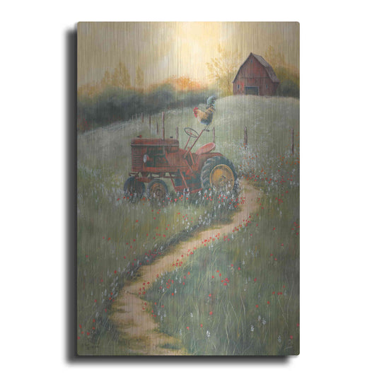 Luxe Metal Art 'The Old Tractor' by Pam Britton, Metal Wall Art
