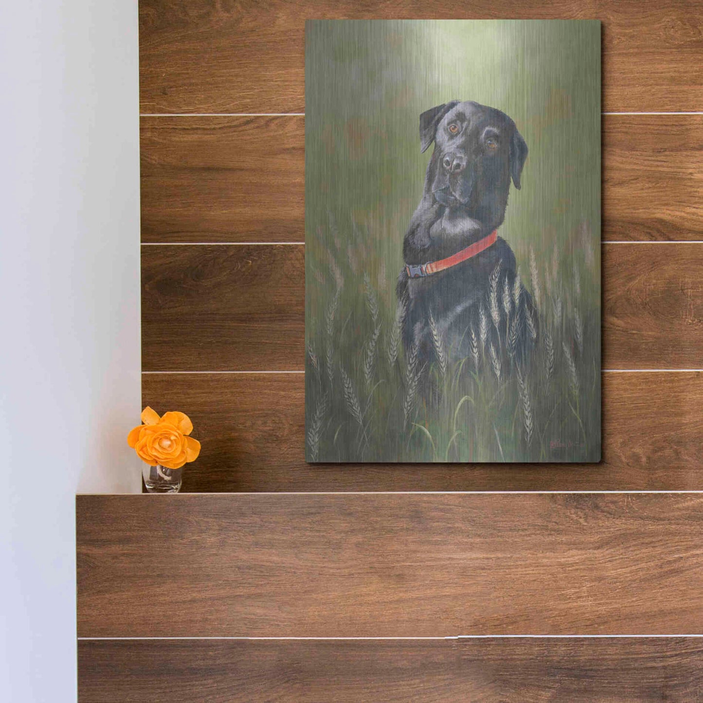 Luxe Metal Art 'Max' by Pam Britton, Metal Wall Art,12x16