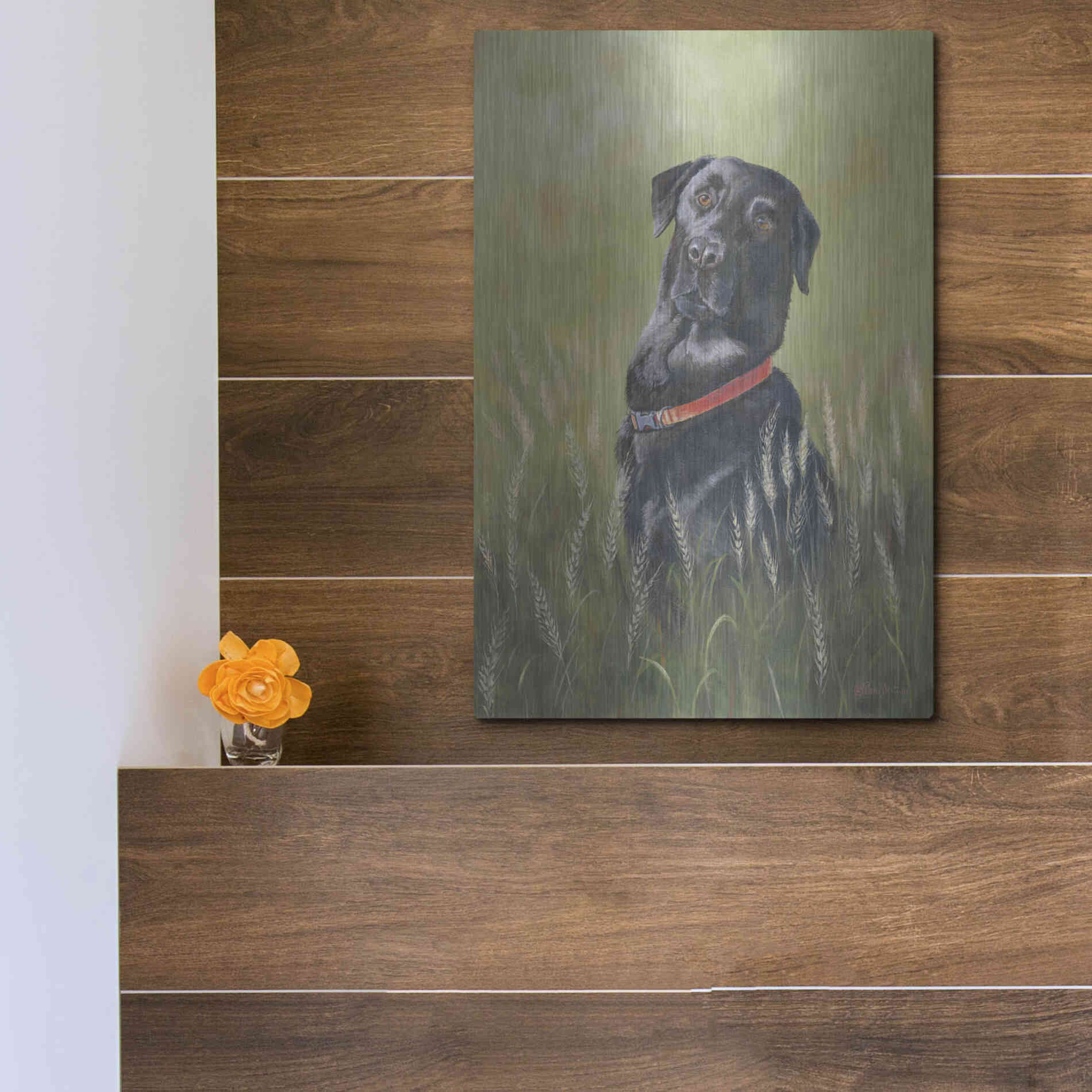 Luxe Metal Art 'Max' by Pam Britton, Metal Wall Art,12x16