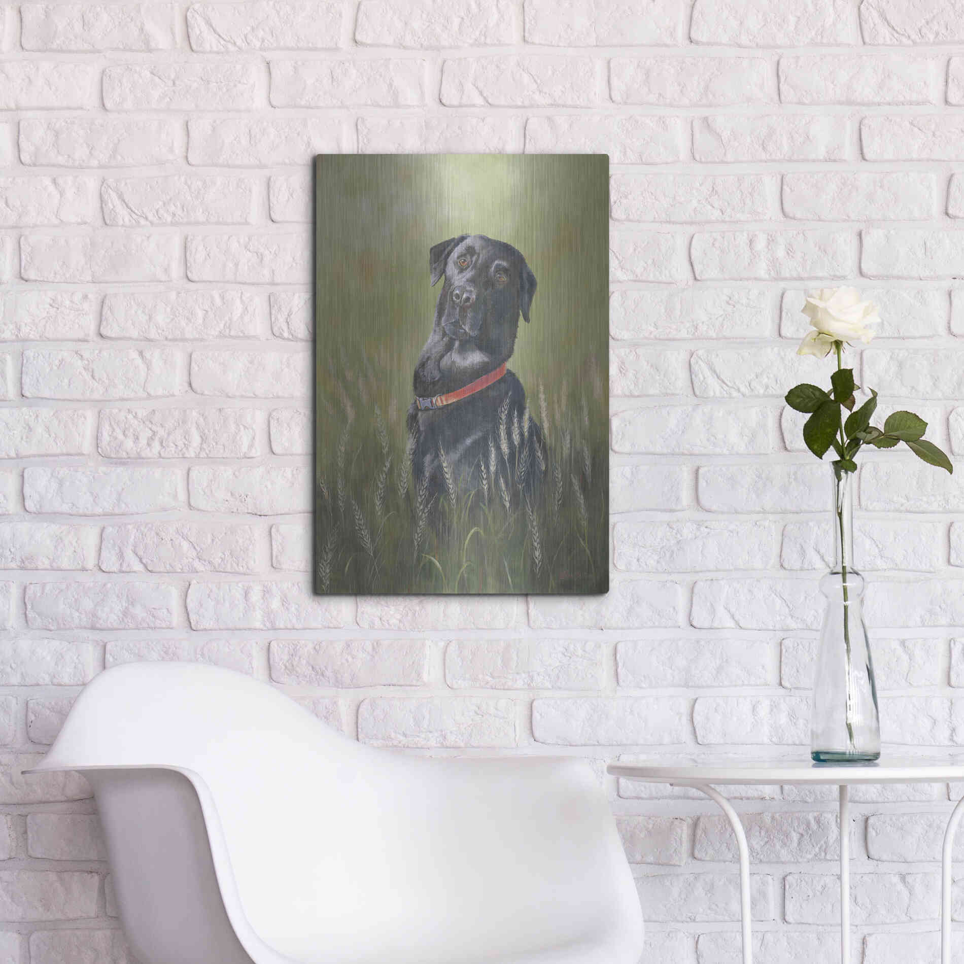 Luxe Metal Art 'Max' by Pam Britton, Metal Wall Art,16x24