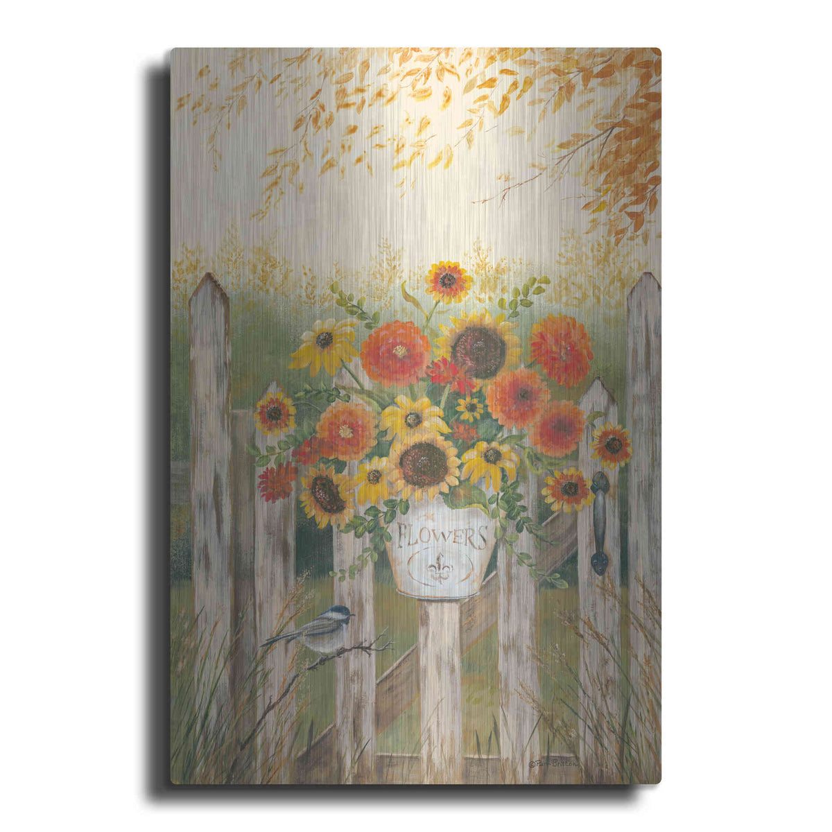 Luxe Metal Art 'Autumn Gate' by Pam Britton, Metal Wall Art