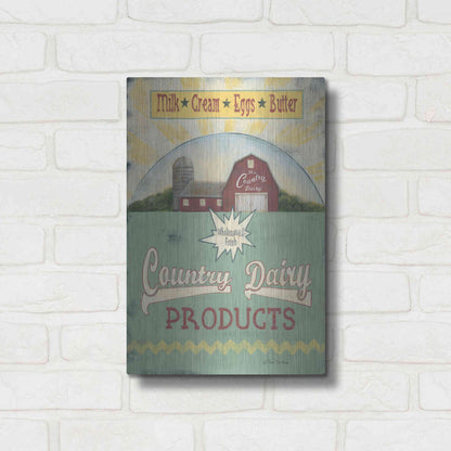 Luxe Metal Art 'Country Dairy' by Pam Britton, Metal Wall Art,12x16