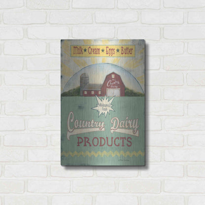 Luxe Metal Art 'Country Dairy' by Pam Britton, Metal Wall Art,16x24